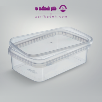 ظرف یکبار مصرف دو لیتری ۲۰۰۰ سی‌سی آرین مناسب مایکروویو برای سرو غذای کترینگ و مهمانی‌ها