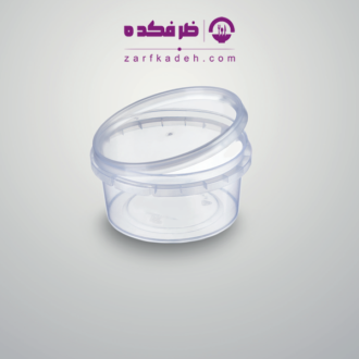 ظرف یکبار مصرف ۲۵۰ سی‌سی گرد آرین مناسب سس و دسر با قابلیت قرارگیری در مایکروویو