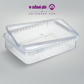 ظرف پلاستیکی یکبار مصرف ۶۰۶ سی‌سی مایکرویوی آرین با دهانه پهن