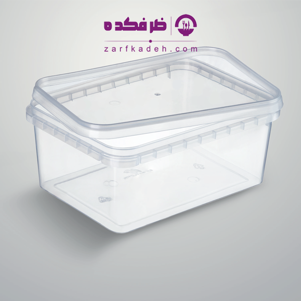 ظرف مایکروویوی 800 آرین ظرف پلاستیکی یکبار مصرف ۸۰۰ سیسی مایکرویوی آرین با عمق زیاد