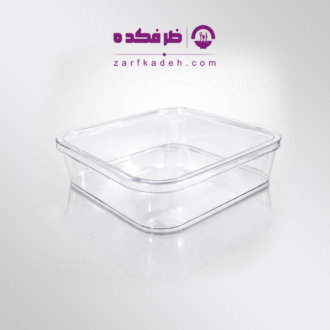 ظرف دسری یکبار مصرف رز ۵۰۰ سی‌سی درب دار شفاف